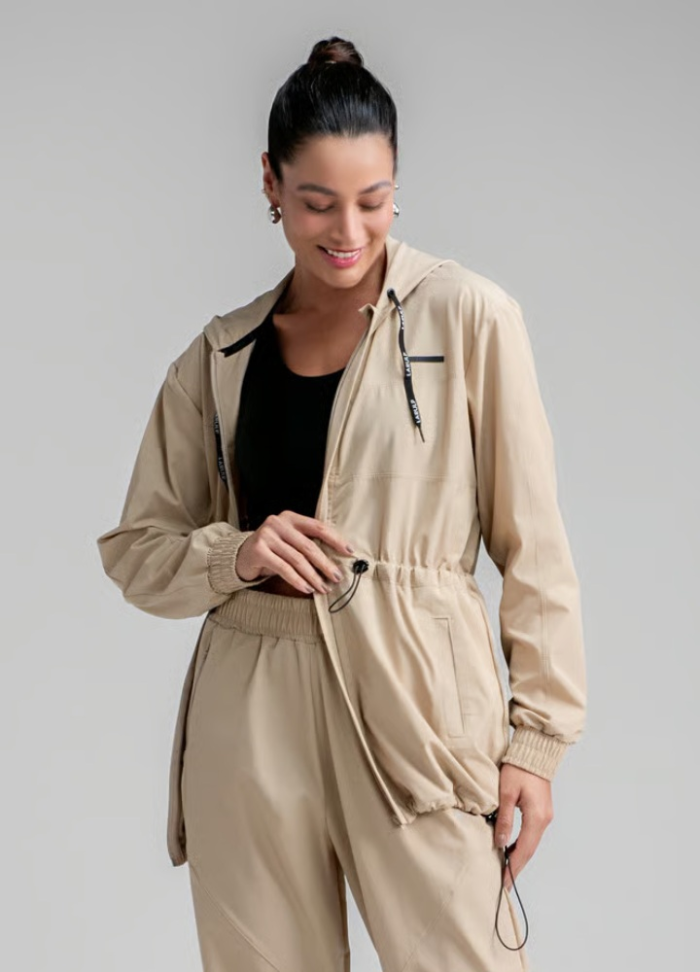 Jaqueta Parka Larulp bege