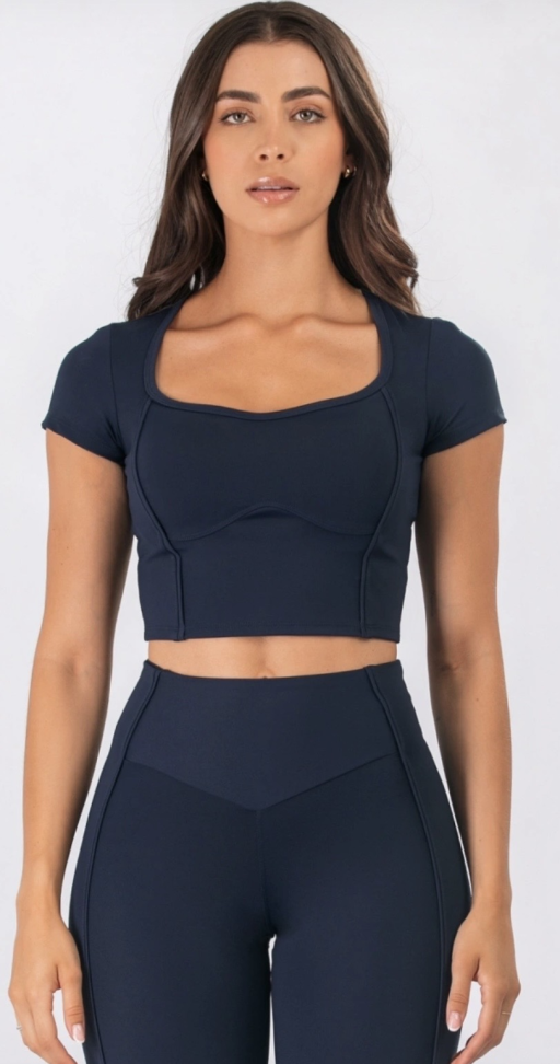 Cropped Intense Let’s Gym navy blue