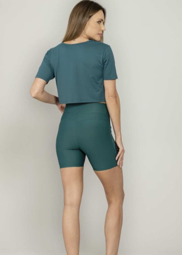Blusa cropped Run More verde - #3