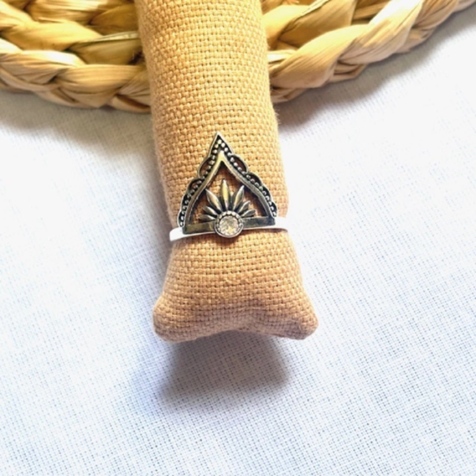 Anel Boho Com Pedra
