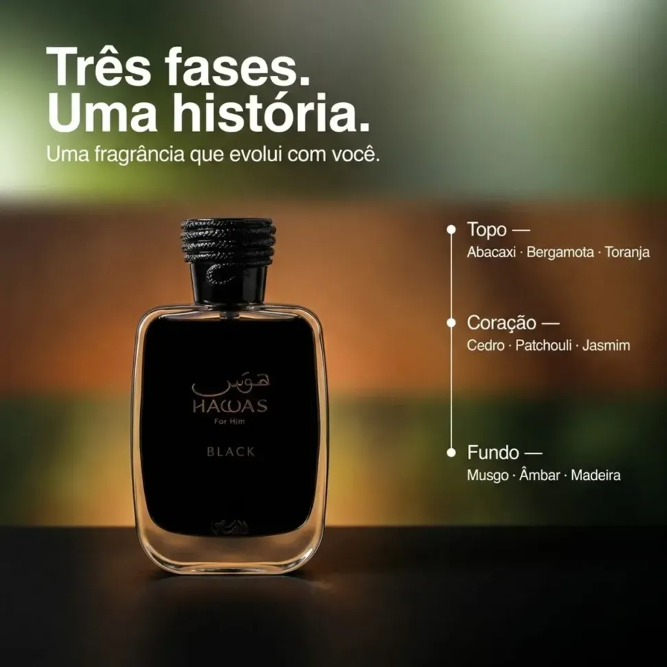 Perfume Hawas Black Edp Rasasi Masculino 100ml Rasasi - #8