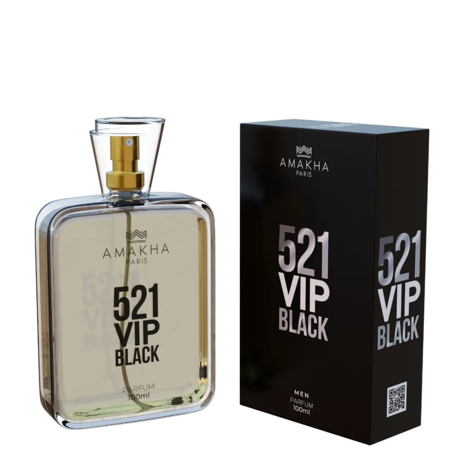 521 Vip Black 100ml - Insp. 212 Vip Black ( Masc )