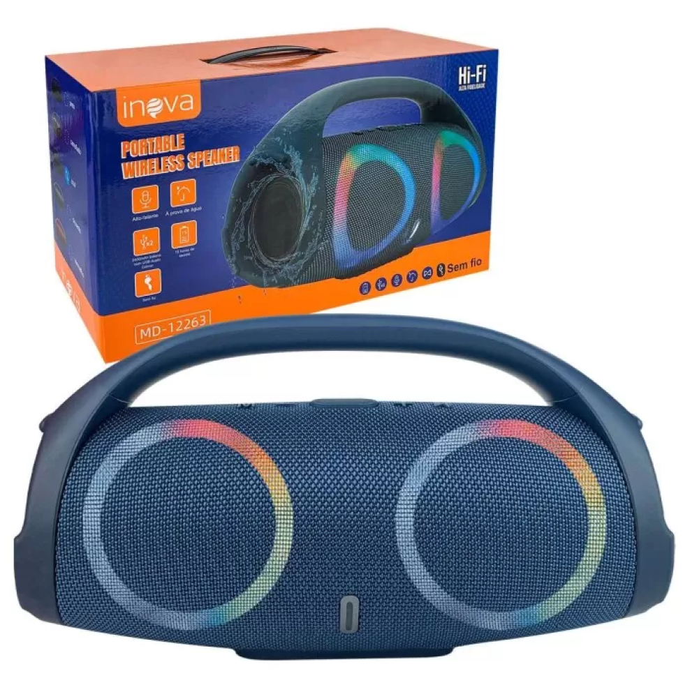 Caixa de som rádio bluetooth 8w MD12263 Inova