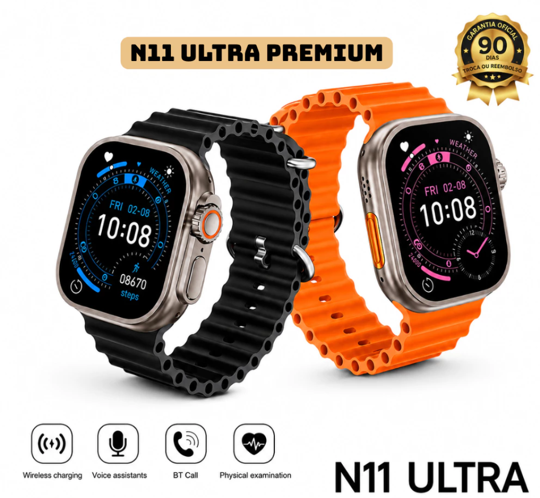 Smartwatch N11 Ultra Amoled 49mm Gps Whatsapp Nfc Esportivo