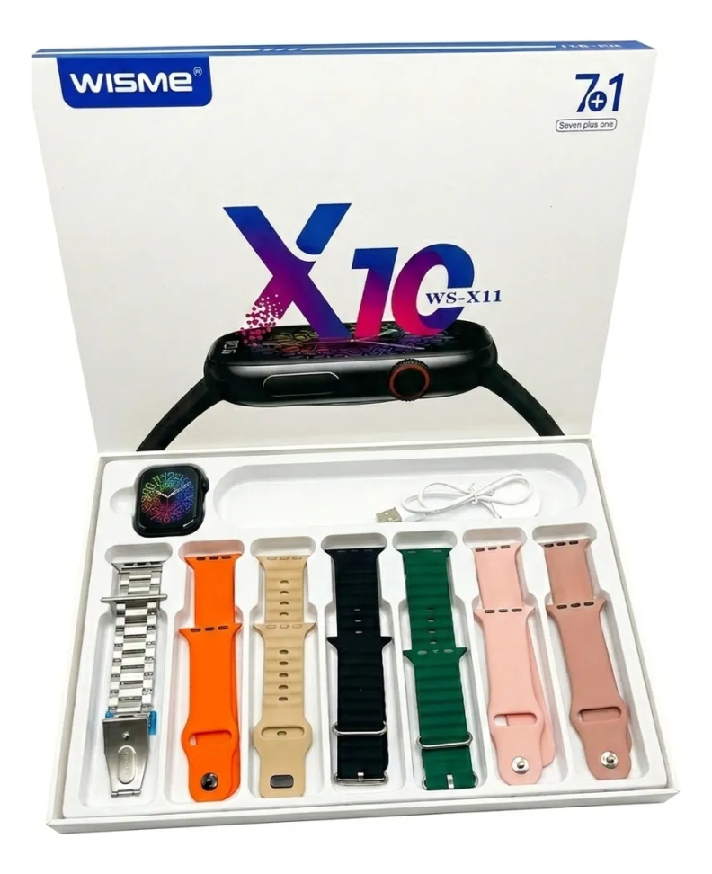 Smartwatch Ws-x11 Séries 10 + 7 Pulseiras