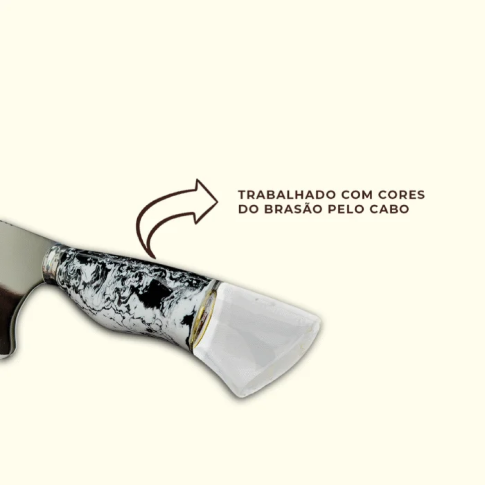 Faca Churrasco Personalizada 10 Pol Aço Inox do seu Time - #6
