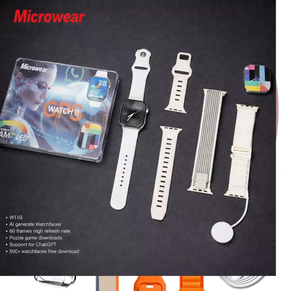 Smartwatch Microwear W11G 2GB Série 11 GPS Whatsapp A Prova D'água - Preto, Branco e Rose Gold - #6