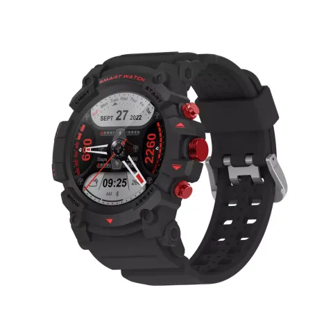 Smartwatch Peje G01C Amoled GPS A Prova D'água - Preto e Bege