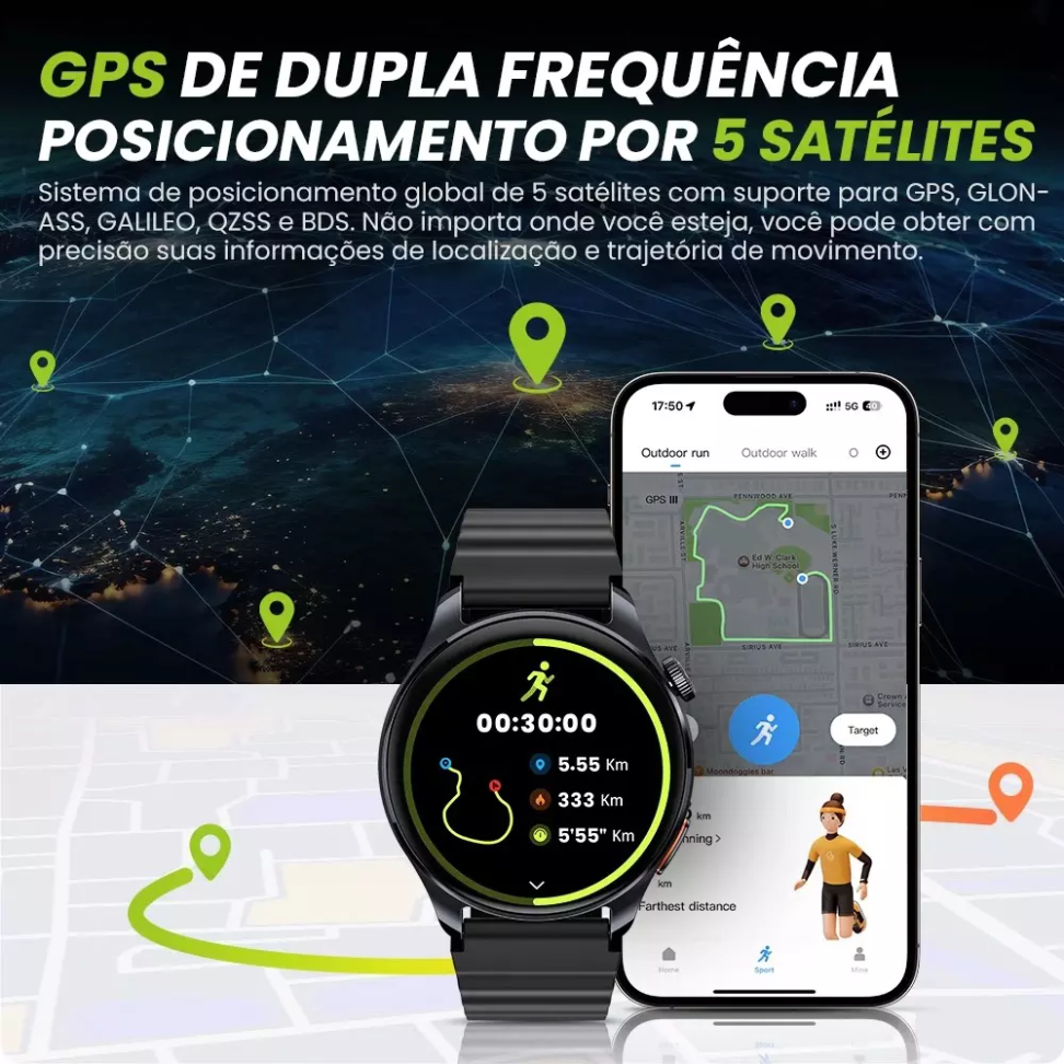 Smartwatch Haylou Watch 4S com GPS, Tela AMOLED de 1.43 - #5