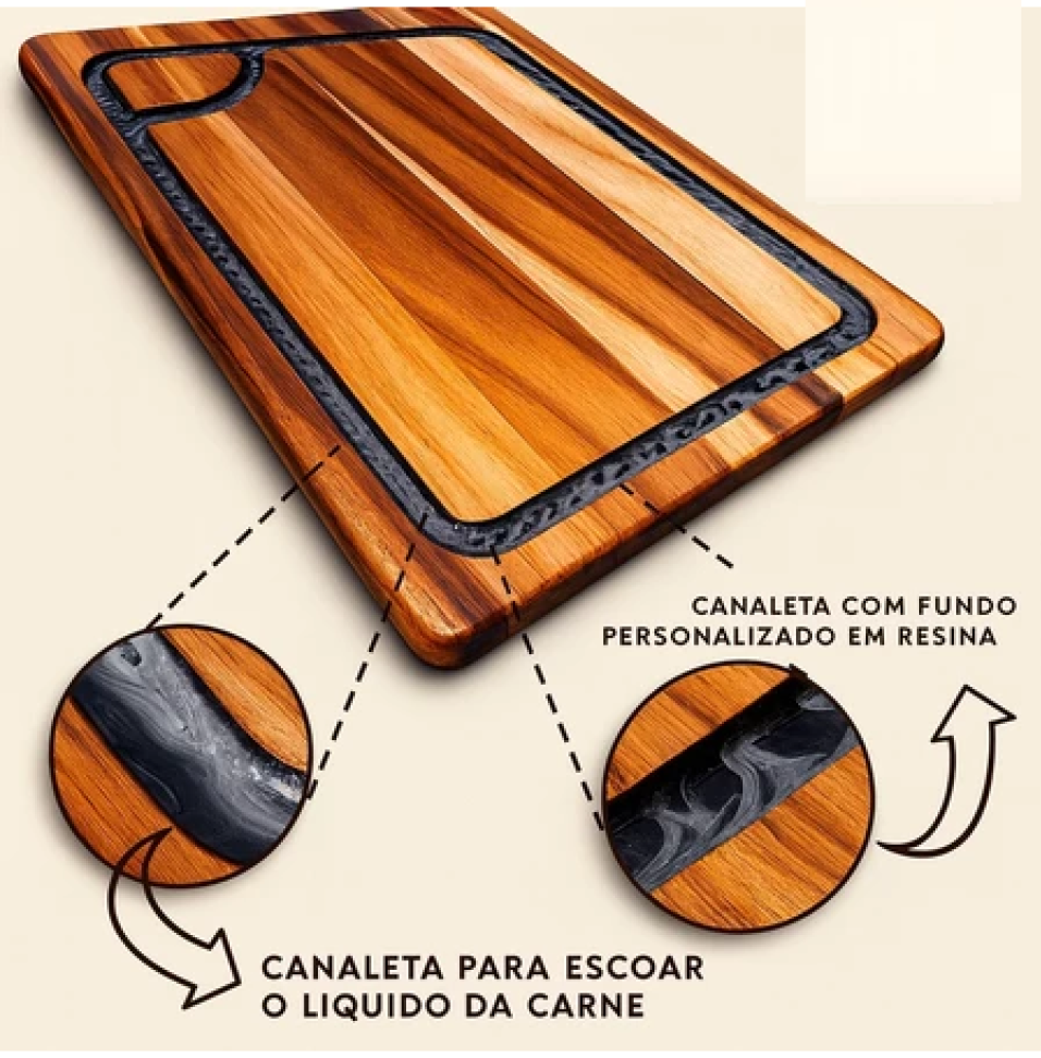 Tabua de Carne Churrasco Resinada Personalizada escolha seu time - #5