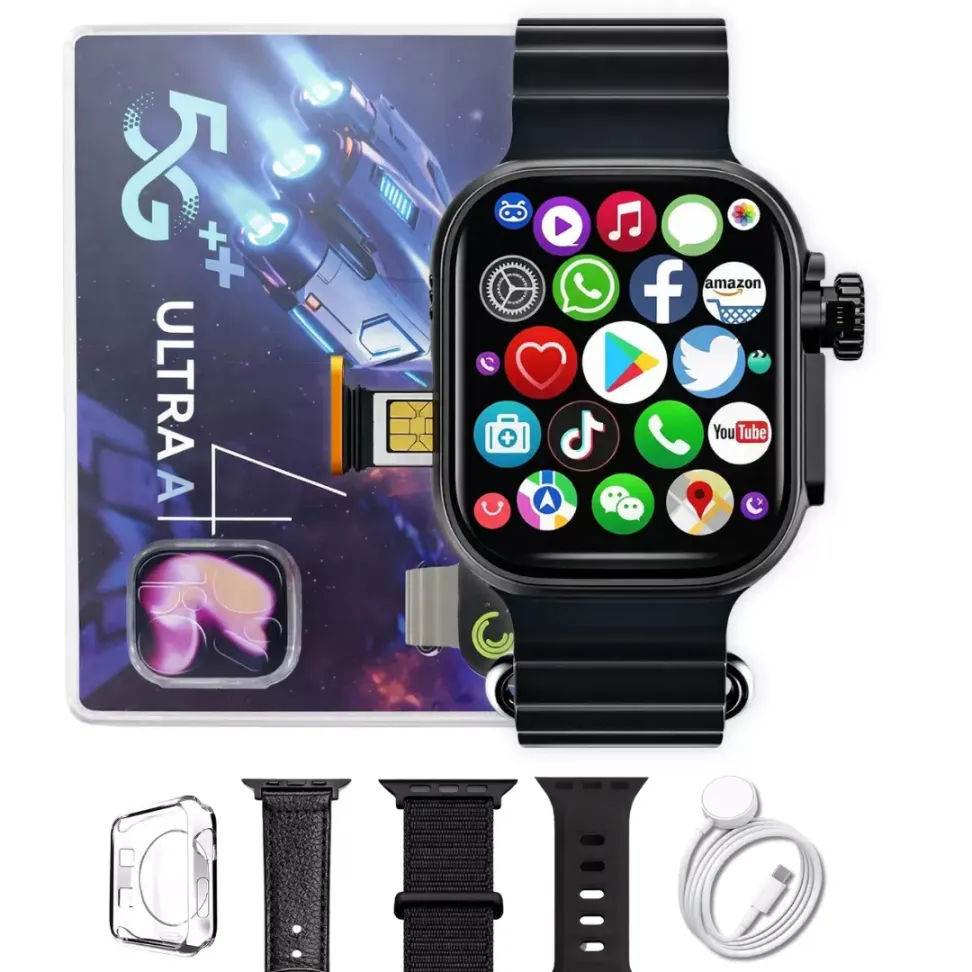 Smartwatch Microwear Ultra 4 Ai 5G 2/16GB Amoled Chip Android Camera Wifi - Preto e Titânio Gold - #3