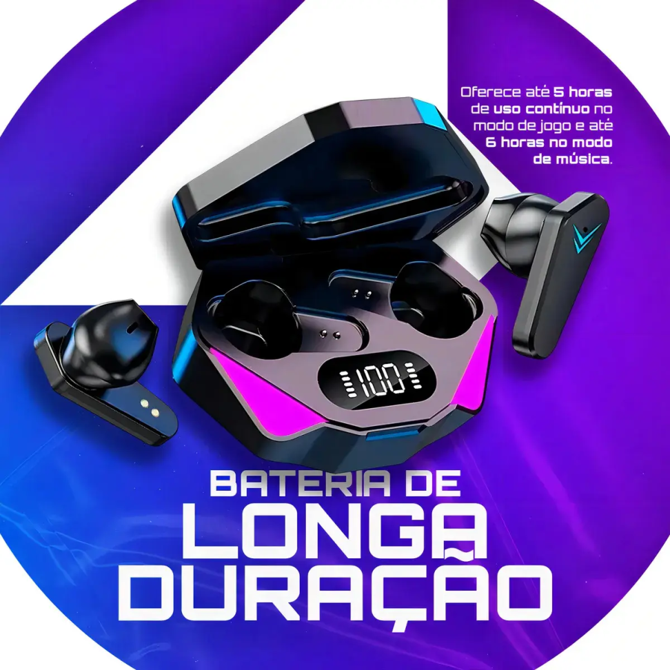 Fone De Ouvido Gamer Bluetooth JYW 025 Com Estojo Carregador - #6