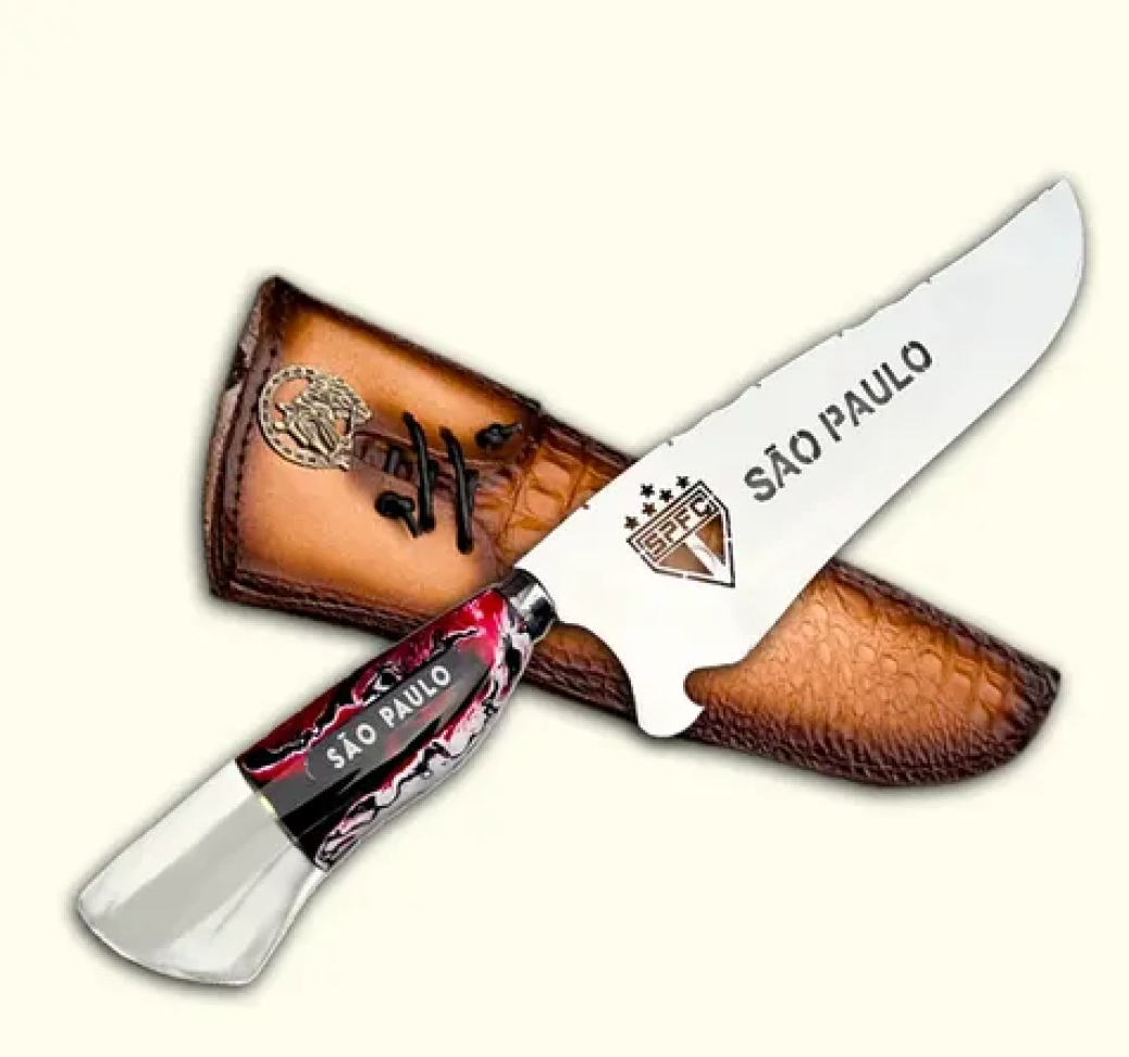 Faca Churrasco Personalizada 10 Pol Aço Inox do seu Time - #11