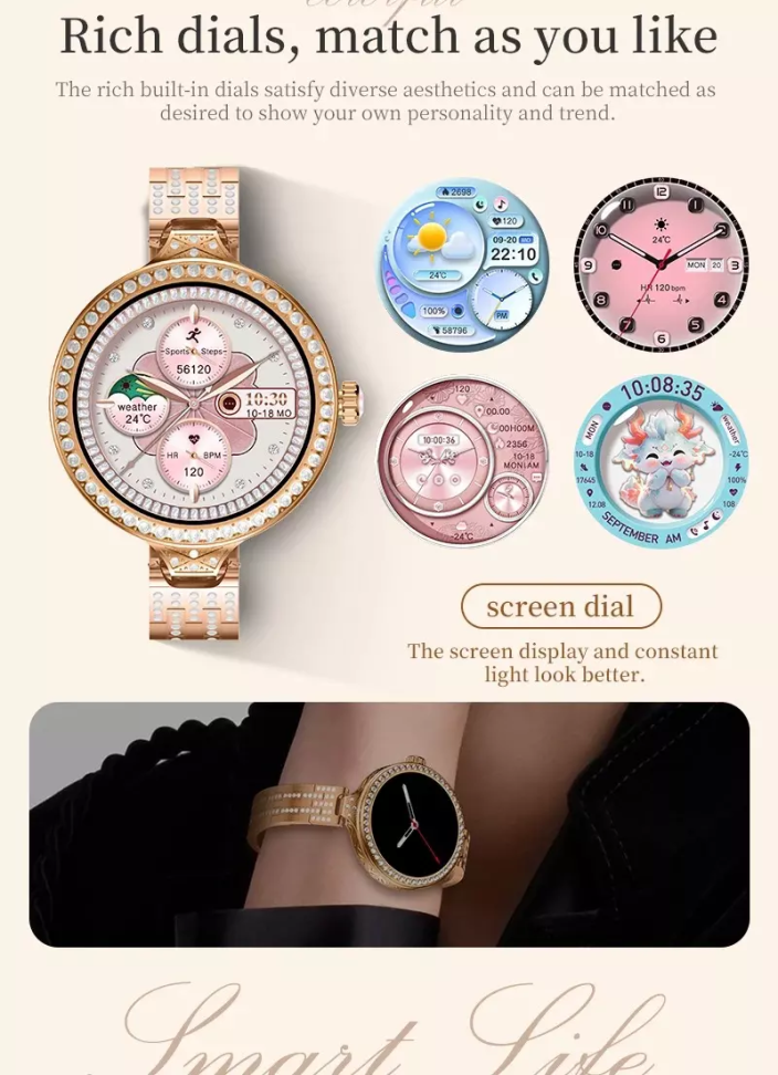 Smartwatch Hw16 Mini Fashion + Bracelete e Brincos Edição Limitada - #7