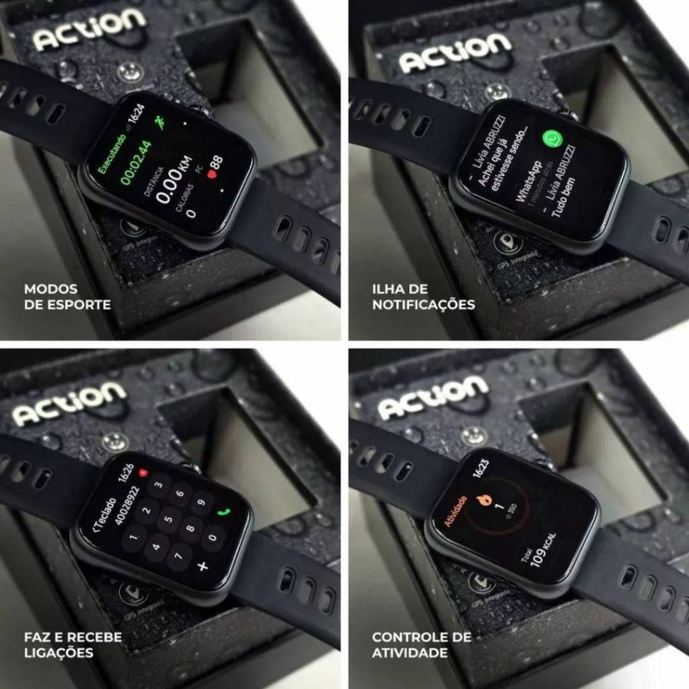 Smartwatch Wearzone Action | Esportivo | A prova D'Água, GPS integrado e 7 Dias de Bateria - #5