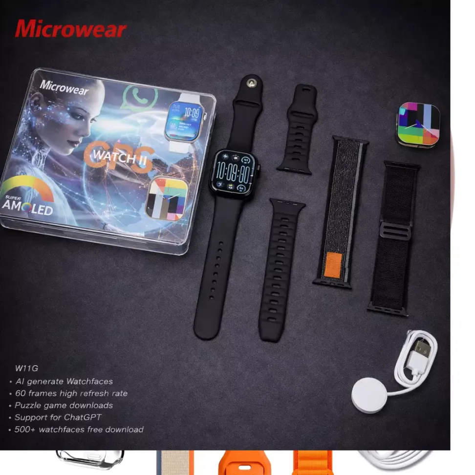 Smartwatch Microwear W11G 2GB Série 11 GPS Whatsapp A Prova D'água - Preto, Branco e Rose Gold - #5