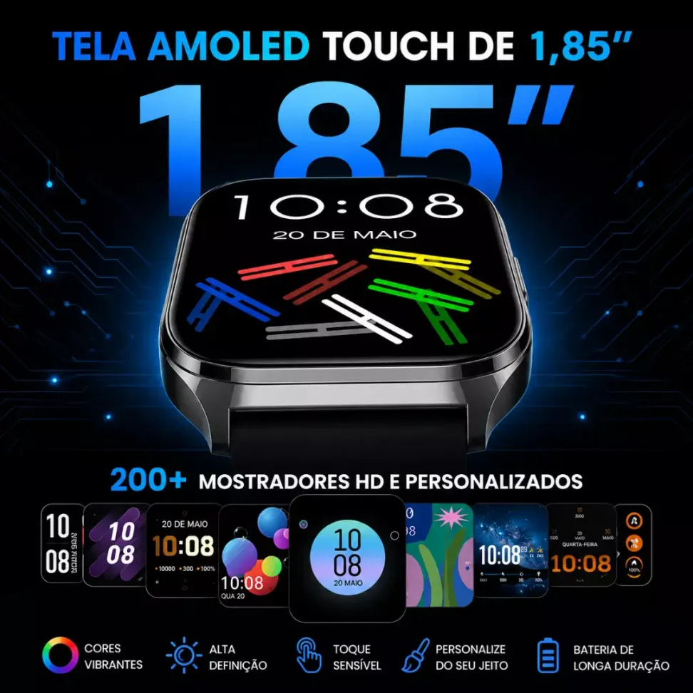 Smartwatch Haylou Watch 3 Amoled - Preto e Prata - #6