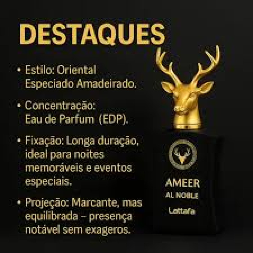 Perfume Lattafa Al Noble Ameer Edp Masculino 100ml - #6
