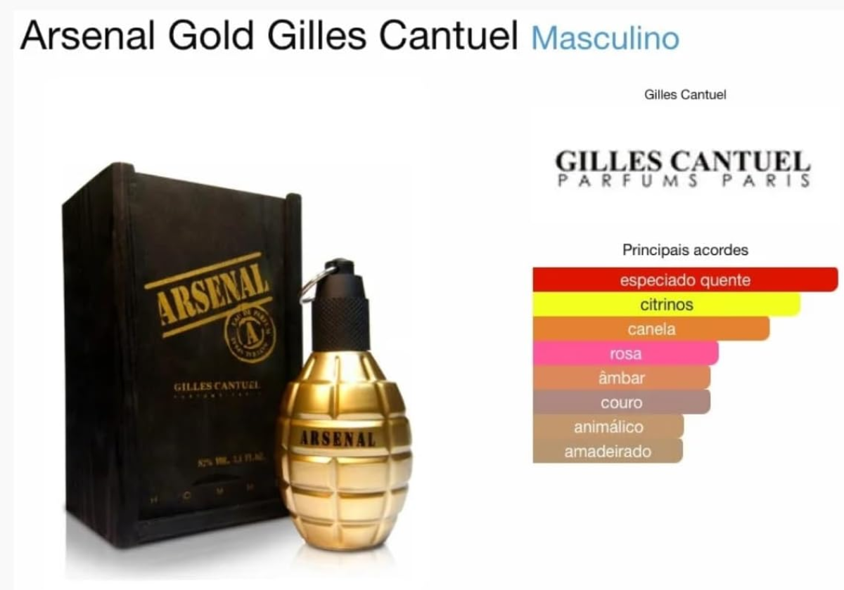 Perfume Arsenal Gold Edp Masculino / Gilles Cantuel 100ml