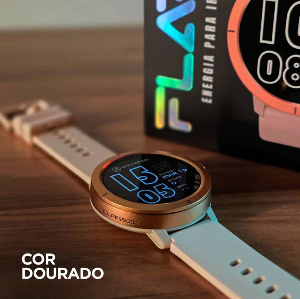 Smartwatch Wearzone Flare Relogio Inteligente GPS | 5ATM A prova d'Água | Bateria 7 dias