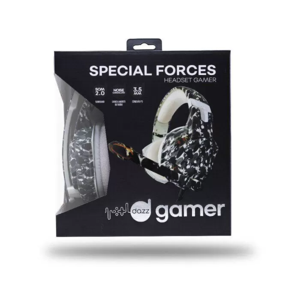 Fone de ouvido headset gamer special forces P2 com microfone Dazz - #8
