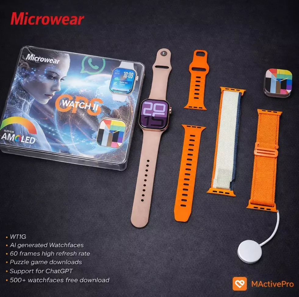 Smartwatch Microwear W11G 2GB Série 11 GPS Whatsapp A Prova D'água - Preto, Branco e Rose Gold - #7