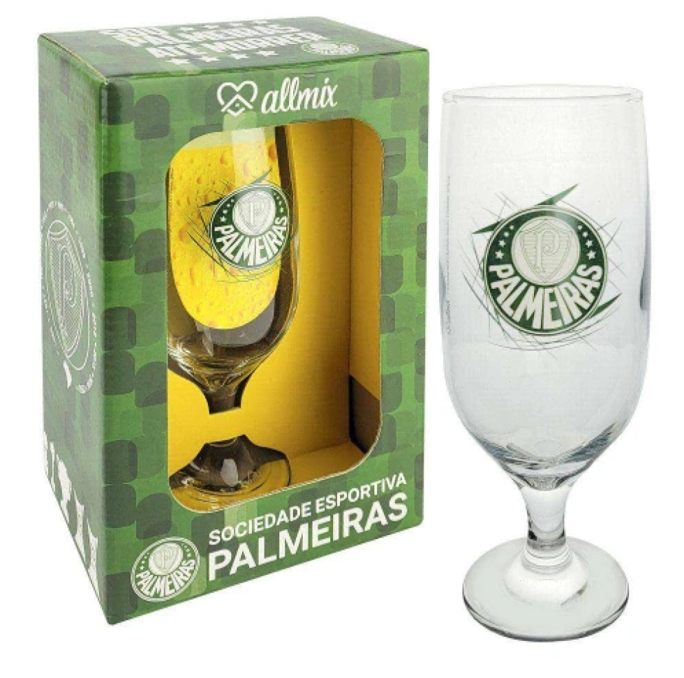 Taça de vidro floripa chopp 300l Palmeiras Allmix