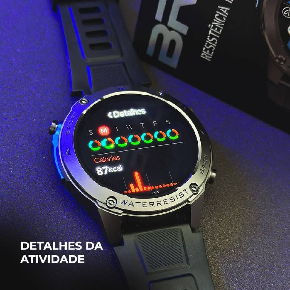 Smartwatch WearZone Brave Sport, com GPS e Resistência Militar IP69K - #9