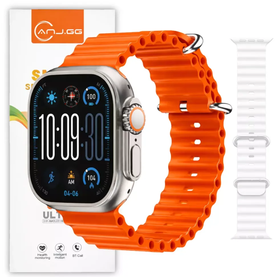 Smartwatch C11 Ultra 49mm Serie 11 Jogos Pulseira Extra Lançamento - Laranja - #1