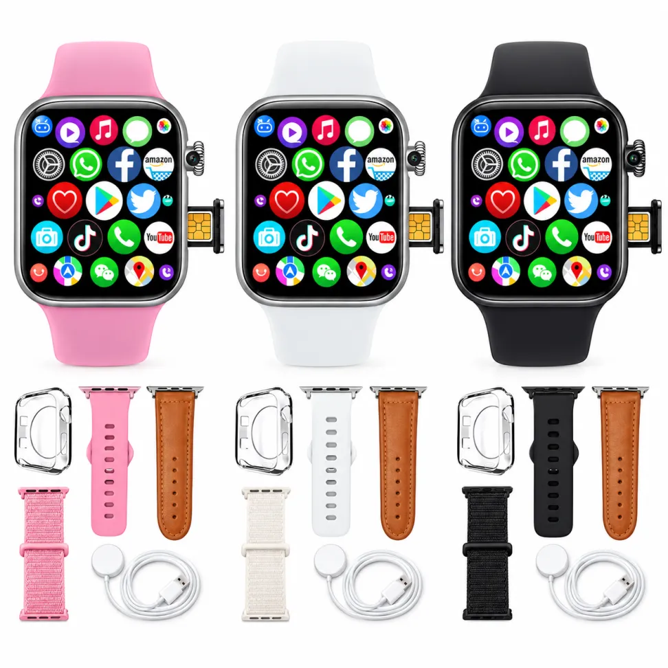 Smartwatch Microwear W11Ai Android 5G 2/16GB Amoled Chip Camera Wifi - Preto, Prata e Titânio Gold - #1