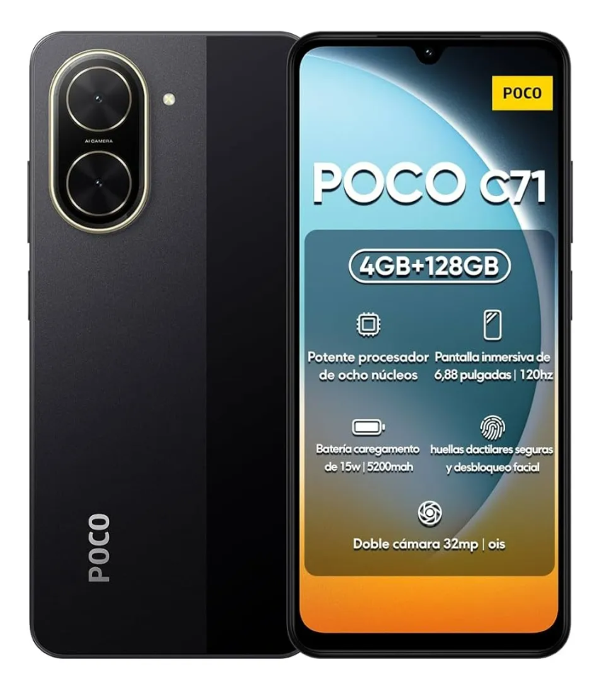 Celular Xiaomi Poco C71 128Gb 4gb Ram + 4Gb ( Virtual ) 4G