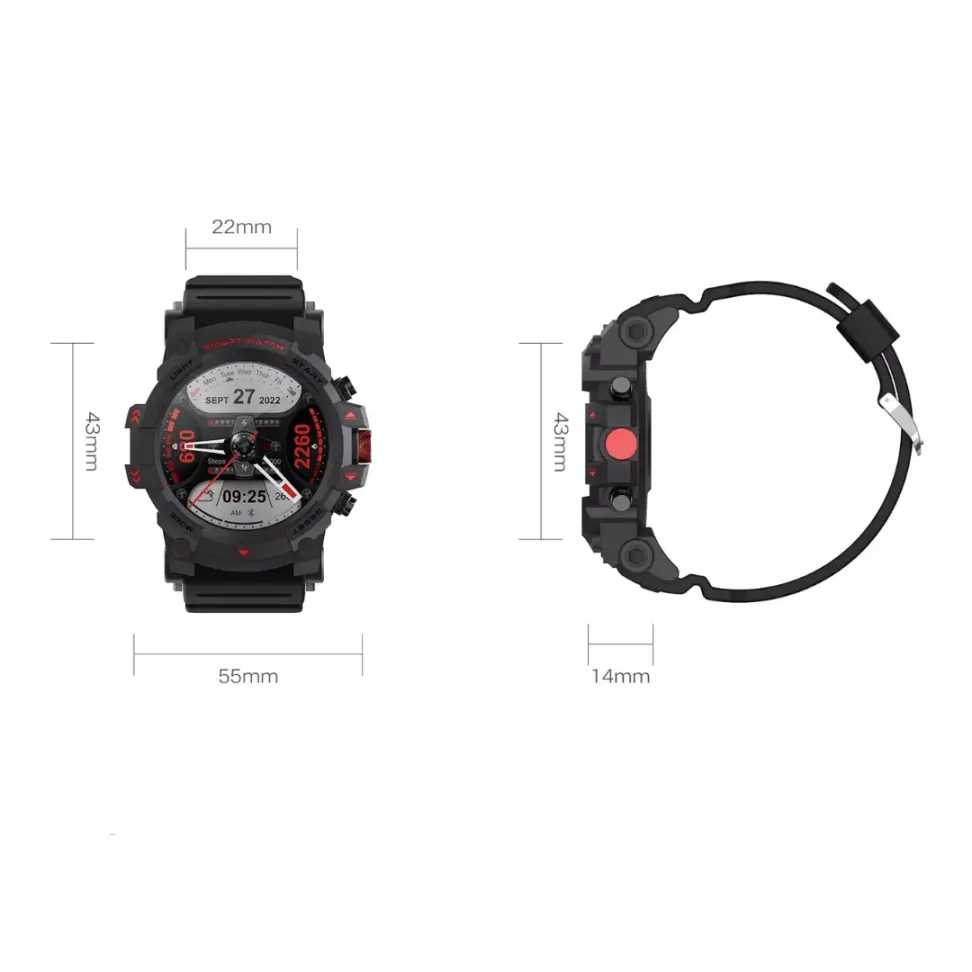Smartwatch Peje G01C Amoled GPS A Prova D'água - Preto e Bege - #13