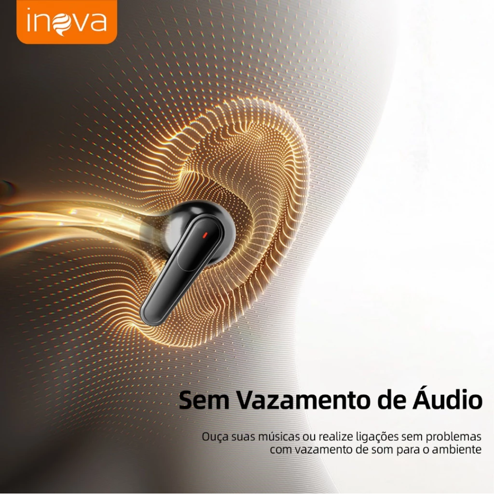 Fone de Ouvido Bluetooth Sem Fio INOVA FON-13084  Estéreo Som HD Conexão Rápida Bateria Longa Duração - #3