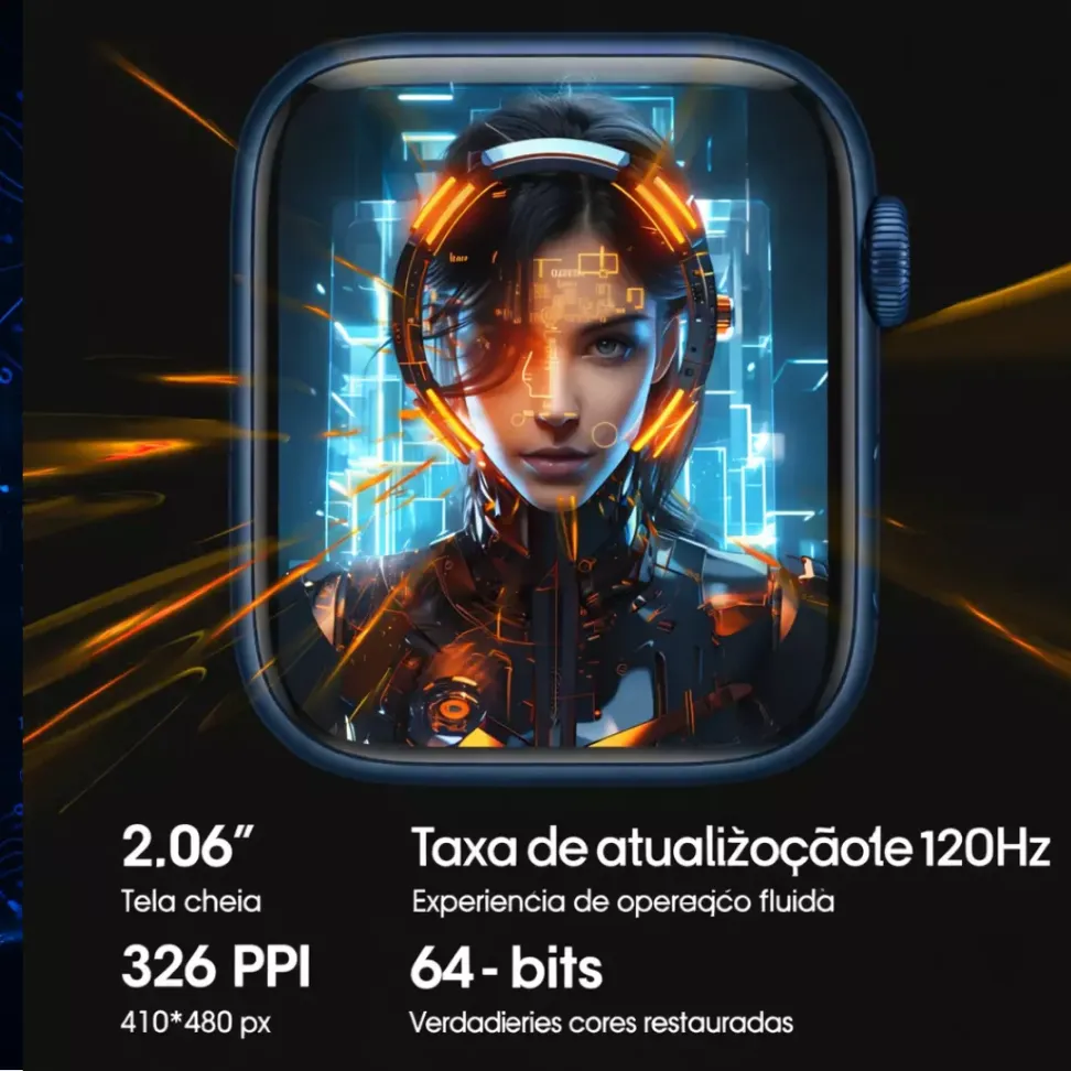 Smartwatch Microwear W11Ai Android 5G 2/16GB Amoled Chip Camera Wifi - Preto, Prata e Titânio Gold - #7