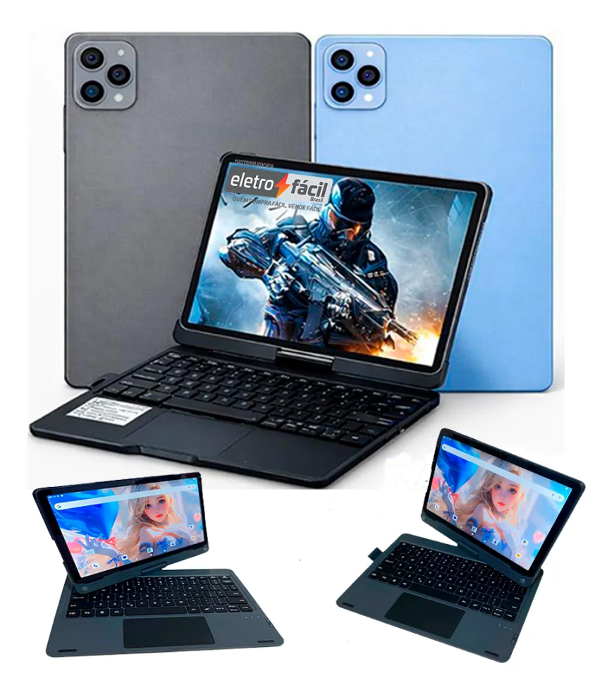 Tablet PC Gamer Tela 11 12GB RAM 256GB Armazenamento 5G Aceita Chip - Cinza - Thiweik