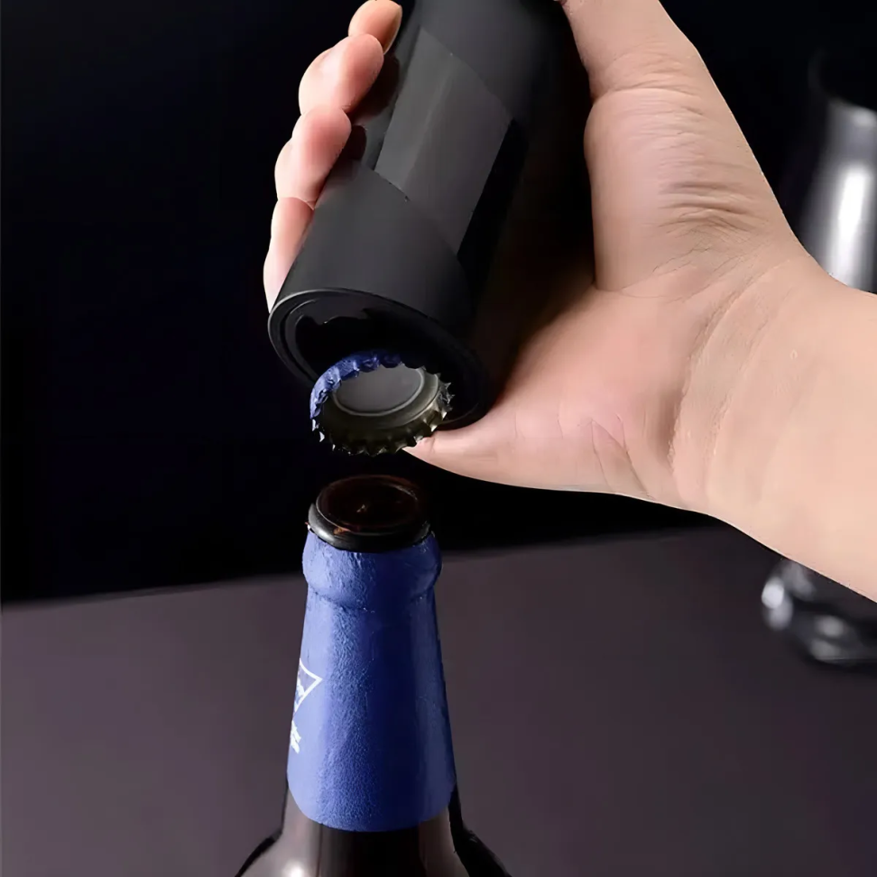 Abridor de Garrafas Magnético Automático Preto Para Cerveja - #7