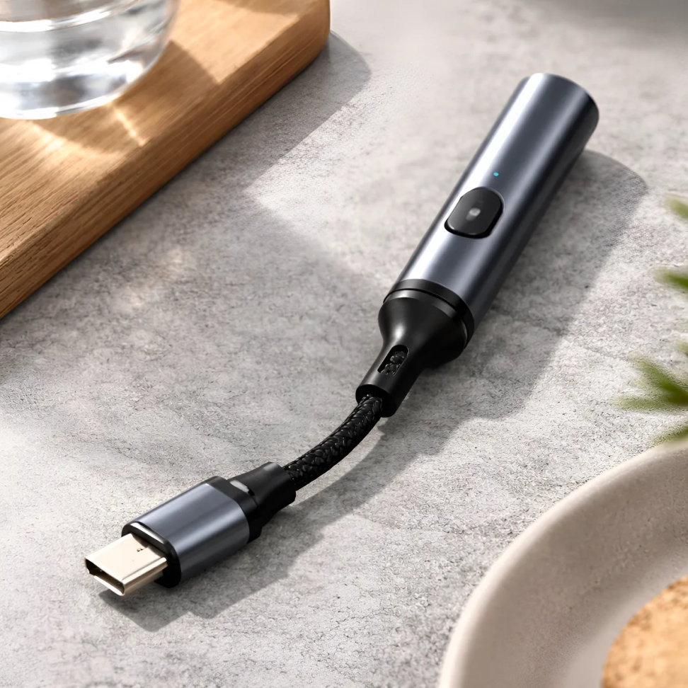 Mini Isqueiro Portátil Adaptador P/ Celular Tipo Usb-c Macho - #5