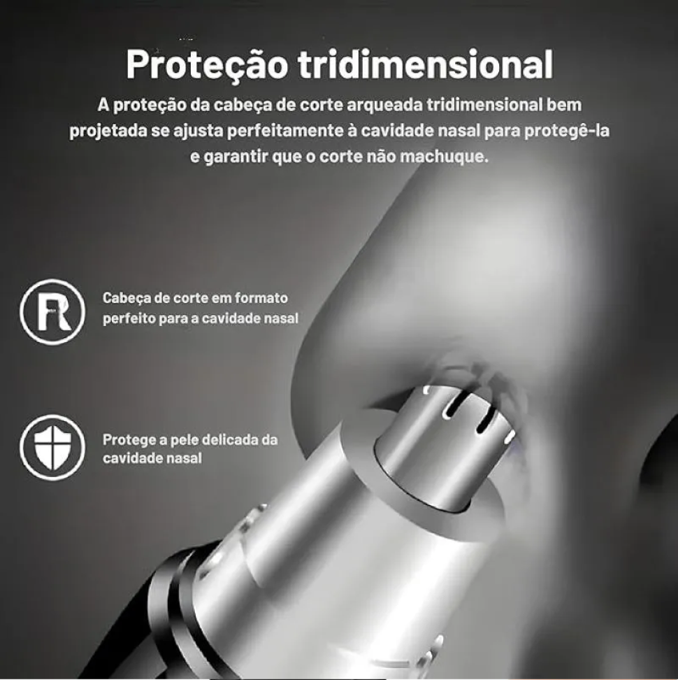 Aparador de Pelos para Nariz, Orelhas e Sombrancelha Design Ergonômico e Portátil Linha Premium - #6