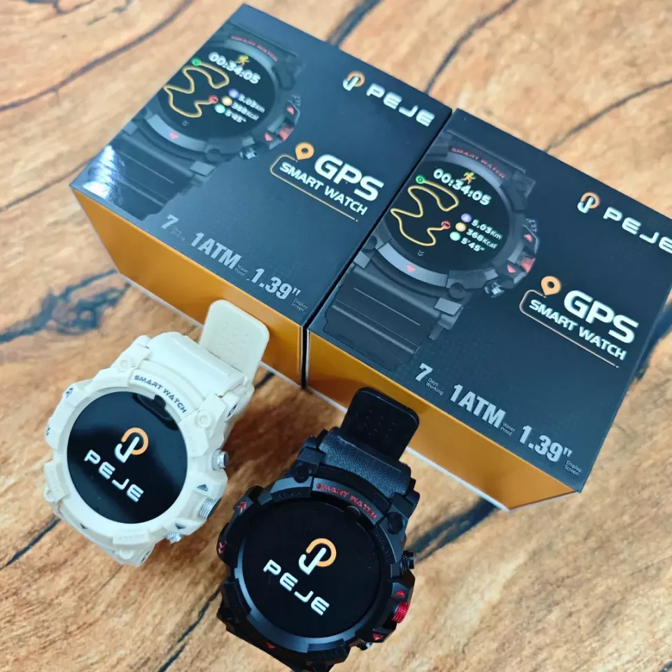 Smartwatch Peje G01C Amoled GPS A Prova D'água - Preto e Bege - #14