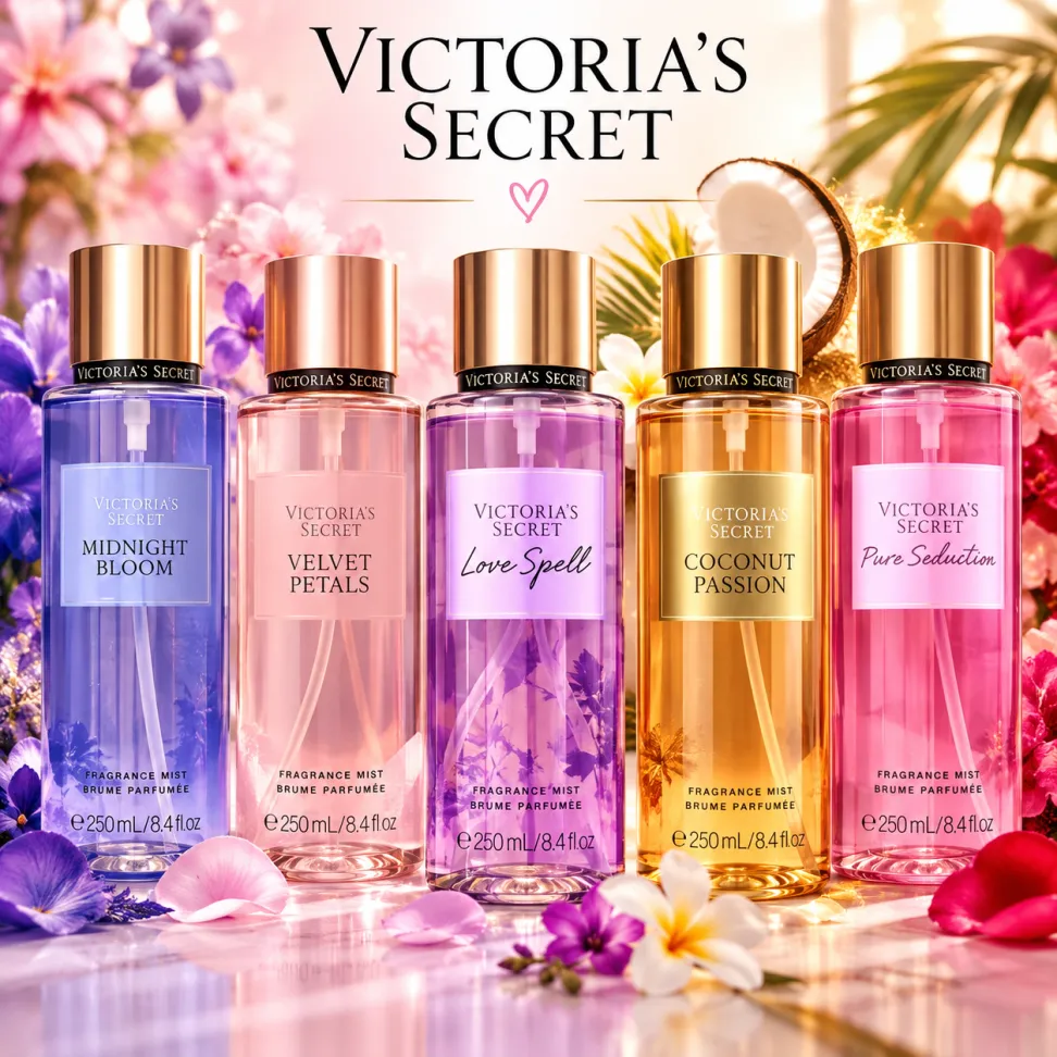 Body Splash Victoria's Midnight Bloom, Velvet Petals, Coconut Passion, Love Spell e Pure Seduction 250ml - #1