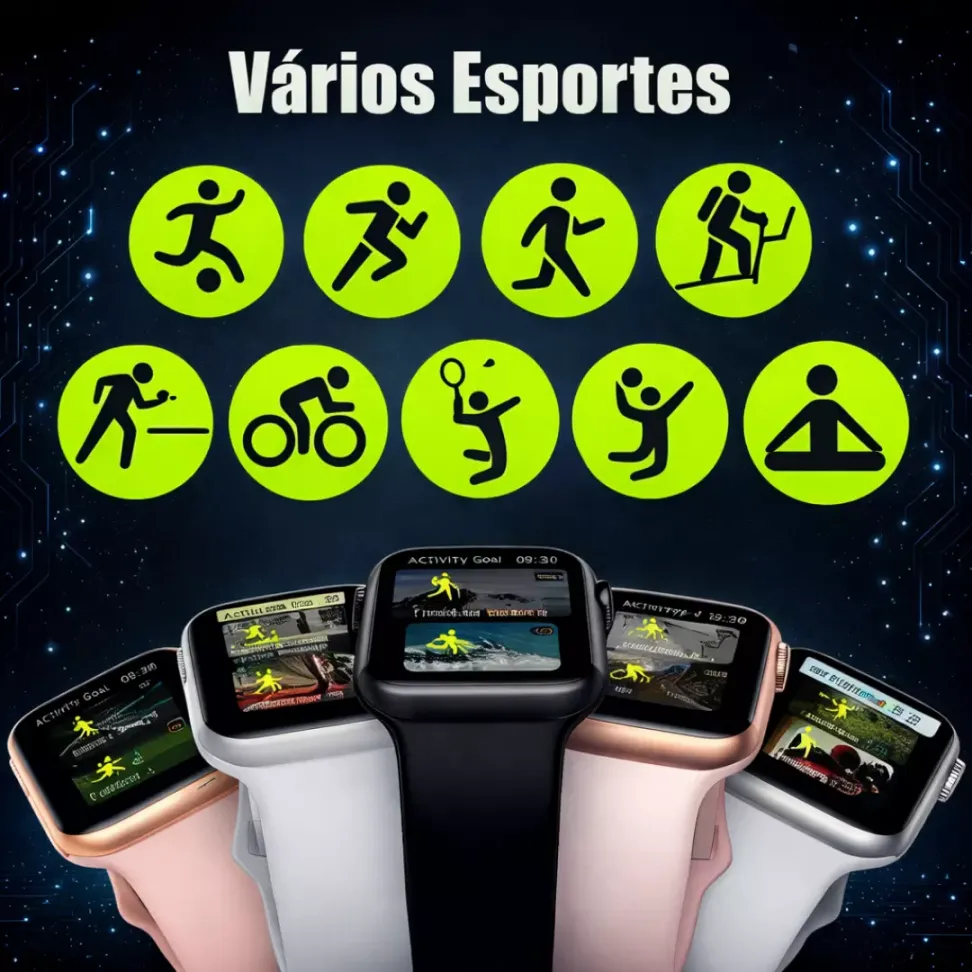 Smartwatch CS11 47mm Serie 11 Jogos Pulseira Extra Lançamento - Preto, Branco e Rosa - #6