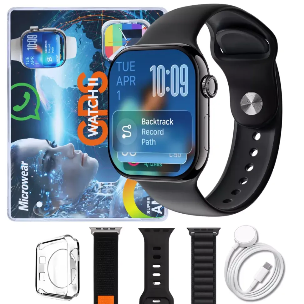 Smartwatch Microwear W11G 2GB Série 11 GPS Whatsapp A Prova D'água - Preto, Branco e Rose Gold - #2