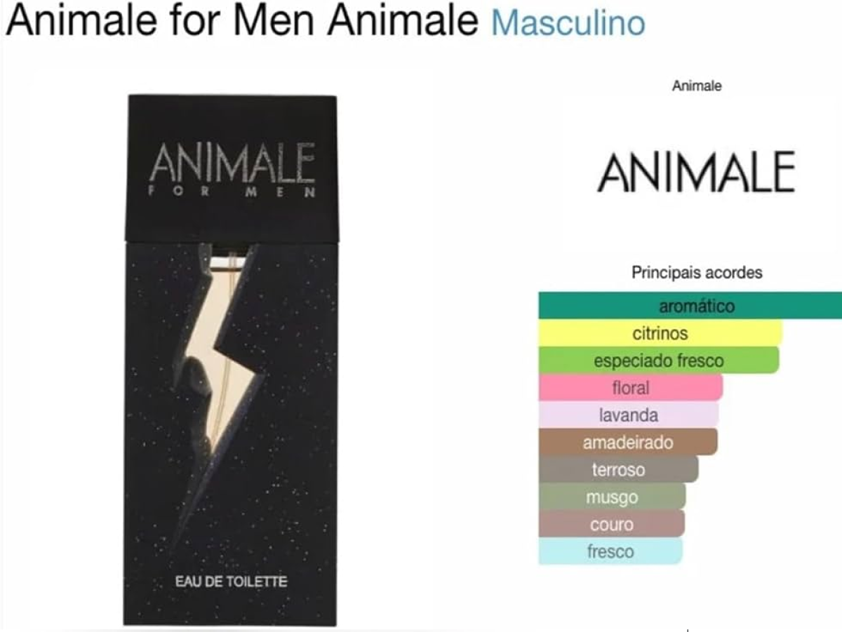 Perfume Animale For Men Eau de Toilette Masculino 100ML