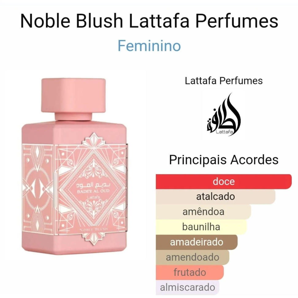 Perfume Lattafa Badee Al Oud Noble Blush Edp Feminino 100Ml