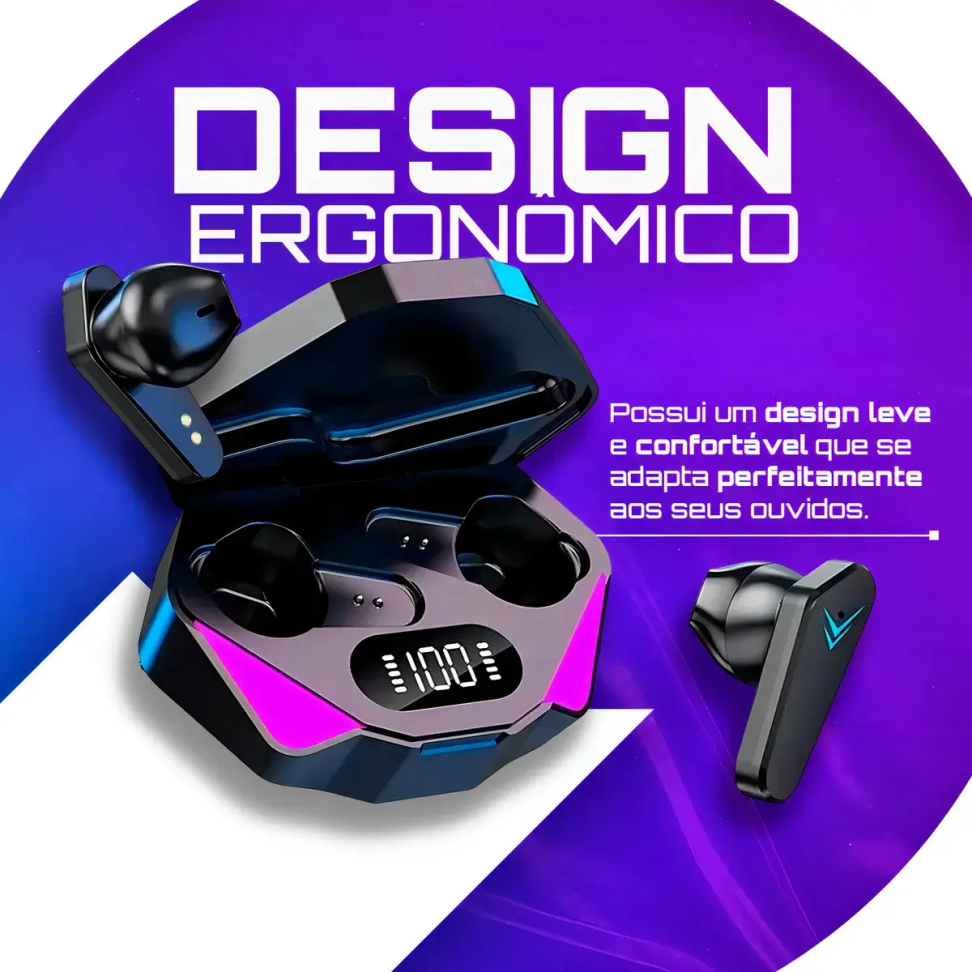 Fone De Ouvido Gamer Bluetooth JYW 025 Com Estojo Carregador - #5