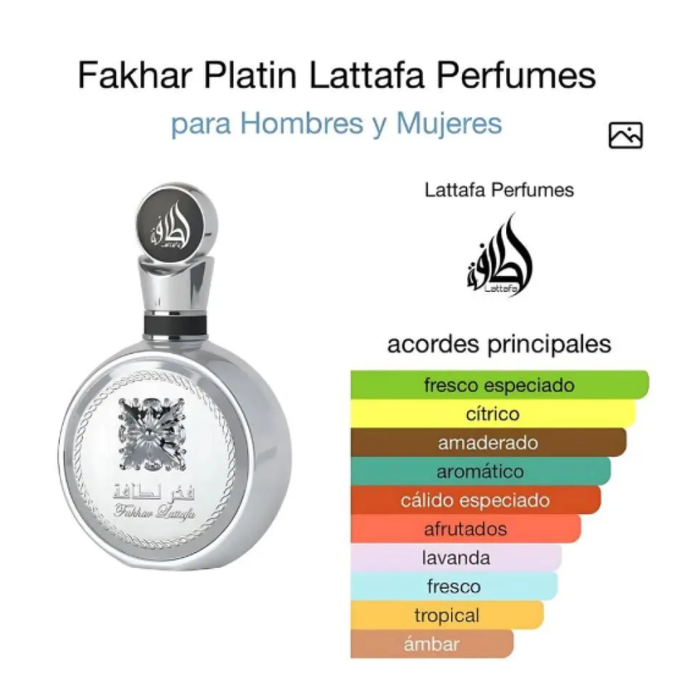 Perfume Lattafa Fakhar Platin Edp Unissex 100ml