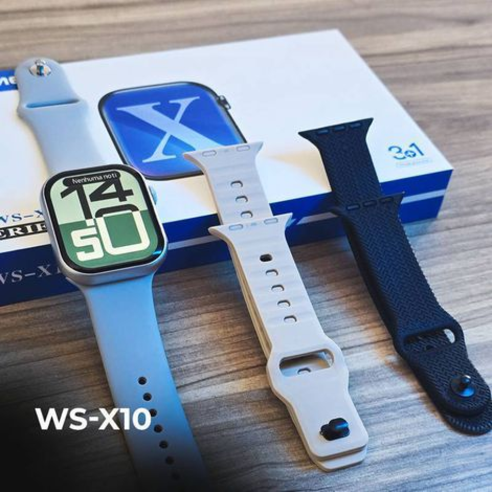 Smartwatch Ws-x10 Série 10 + Kit 3 Pulseiras | Bluetooth