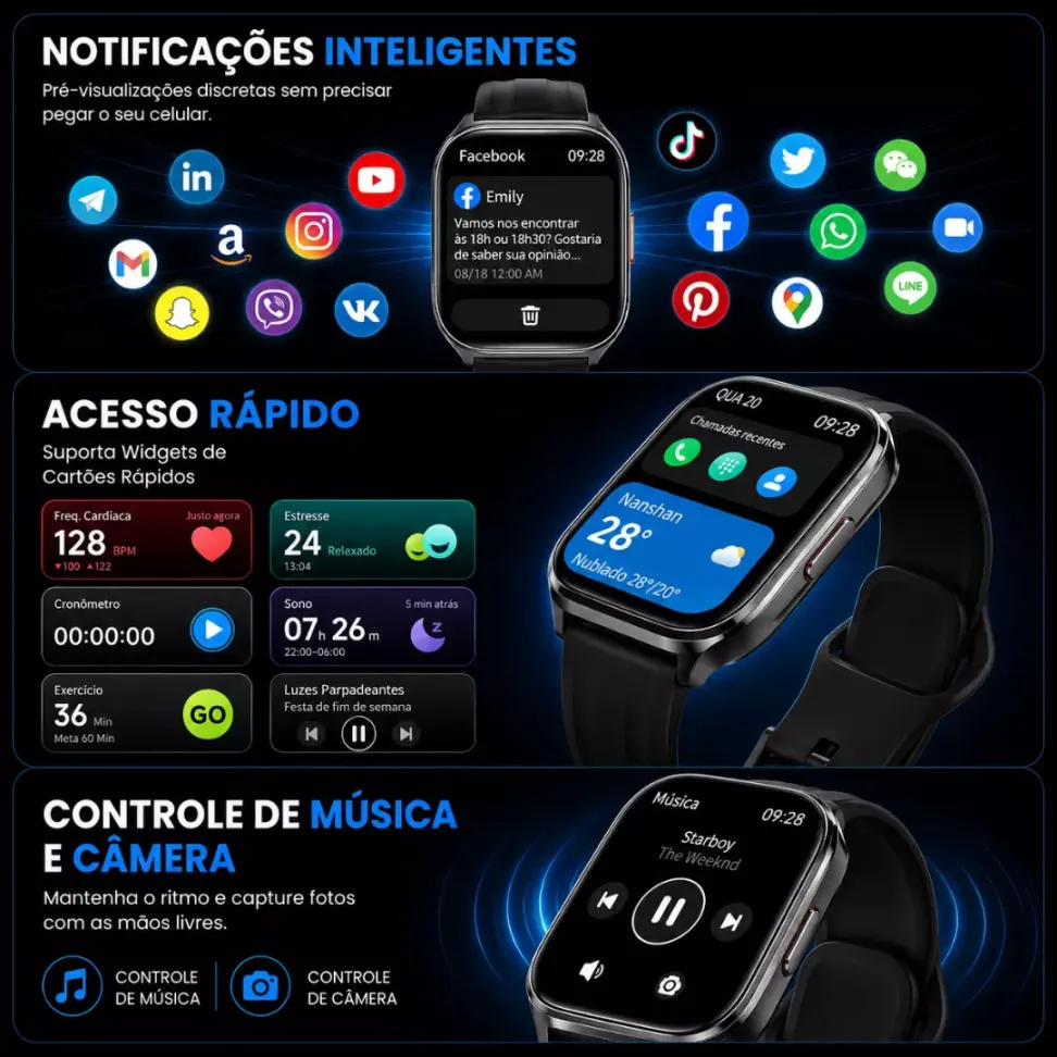 Smartwatch Haylou Watch 3 Amoled - Preto e Prata - #5