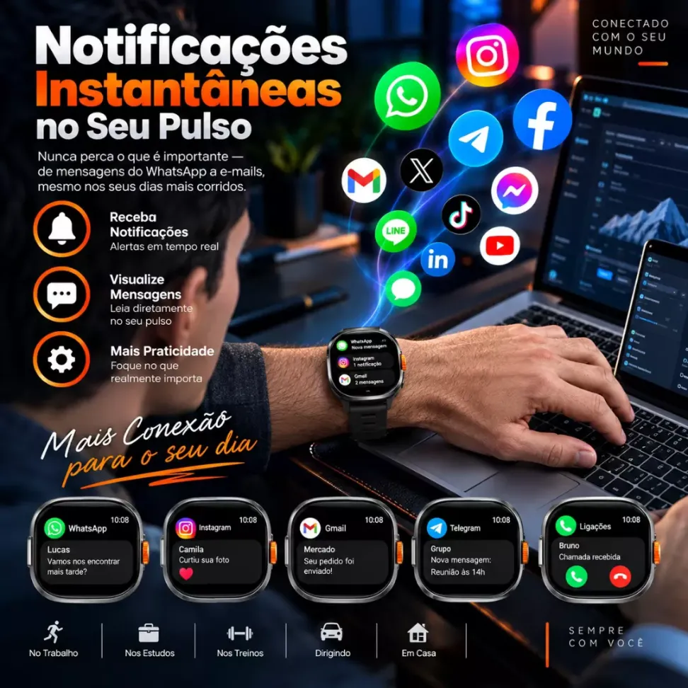 Smartwatch Haylou Vibe LS30 Amoled Chamadas - Preto - #9