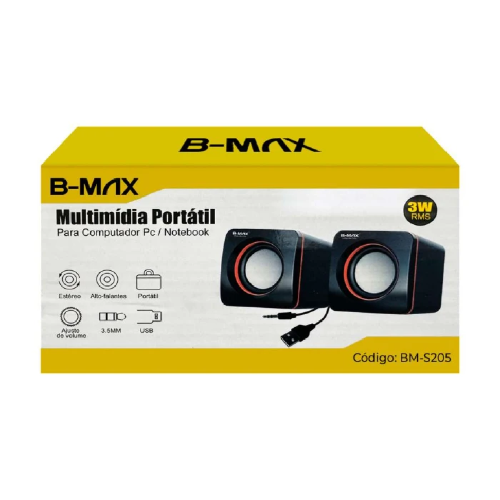 Caixa De Som Multimidia Portatil 3w Para Pc E Note B Max - #4